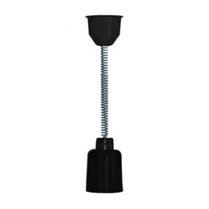 Hanson Brass 700-RET-BLK Series Decorative Retractable Heat Lamp with Classic Shade