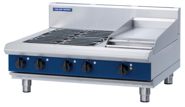 Blue Seal Black Series E516C-B 900mm Electric Combination Cooktop