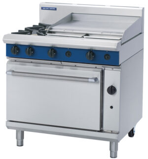 Blue Seal Black Series G506B 900mm Gas Combination 2  Burner Cooktop (NAT Gas)