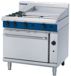 Blue Seal Black Series G506B 900mm Gas Combination 2  Burner Cooktop (LPG Gas)
