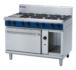 Blue Seal Black Series G508D 1200mm 8 Gas Burner Cooktop on 2/1 GN Oven. (LPG Gas)