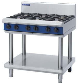Blue Seal Black Series G516D-B 6 Burner Gas Cooktop (NAT Gas)