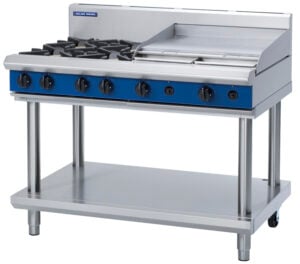 Blue Seal Black Series G518B-LS Gas Combination 4 Burner with 600mm Griddle (LPG Gas)