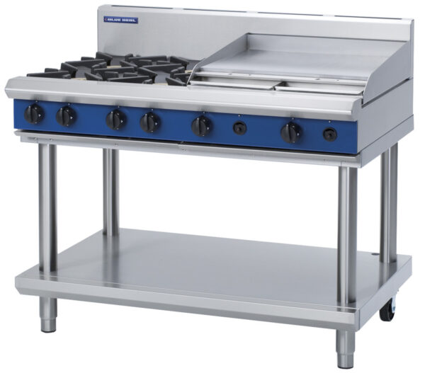 Blue Seal Black Series G518B-LS Gas Combination 4 Burner with 600mm Griddle (LPG Gas)