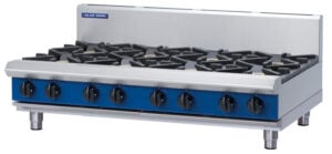 Blaue Seal Black Series G518D-B 8 Burner Gas Cooktop (LPG Gas)