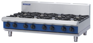 Blaue Seal Black Series G518D-B 8 Burner Gas Cooktop (NAT Gas)
