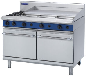 Blue Seal Black Series G528A Gas Combination 2  Burner Cooktop and Griddle Oven Range (NAT Gas)
