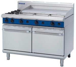 Blue Seal Black Series G528A Gas Combination 2  Burner Cooktop and Griddle Oven Range (LPG Gas)