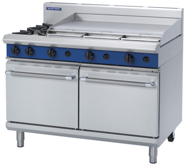 Blue Seal Black Series G528A Gas Combination 2  Burner Cooktop and Griddle Oven Range (LPG Gas)
