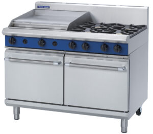 Blue Seal Black Series G528B Gas Combination 4 Burner and Griddle Oven Range (LPG Gas)