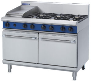 Blue Seal Black Series G528C Gas Combination 6 Burner and Griddle Oven Range (LPG Gas)