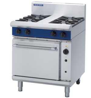 Blue Seal Black Series G54D Gas 4 Burner Cooktop with Convection Oven (NAT Gas)