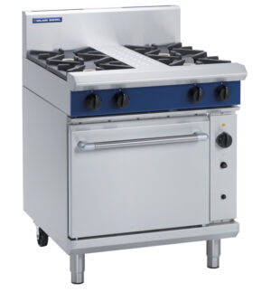 Blue Seal Black Series G54D Gas 4 Burner Cooktop with Convection Oven (LPG Gas)