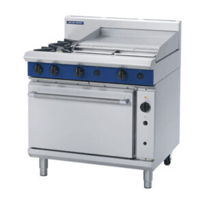 Blue Seal Black Series G56B Gas Combination 2  Burner 600mm Griddle on Convection Oven (NAT Gas)