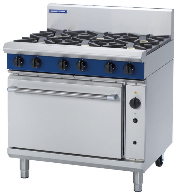 Blue Seal Black Series G56D Gas 6 Burner Oven Range (LPG Gas)