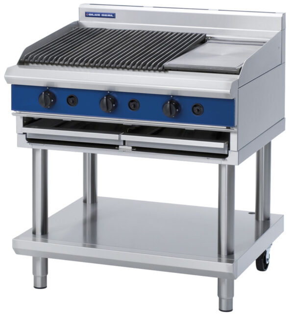 Blue Seal Black Series G596-LS 900mm Gas Chargrill (NAT Gas)