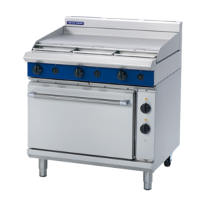 Blue Seal Black Series GE506A 900mm Gas Griddle on Static Electric Oven (LPG Gas)