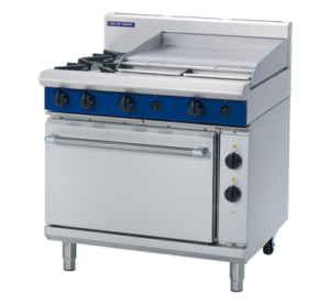 Blue Seal Black Series GE506B 900mm Gas Combination 2 Burner Cooktop with 600mm Griddle on Electric Oven. (LPG Gas)