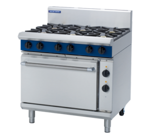 Blue Seal Black Series GE506D 900mm Gas 6 Burner with Electric Oven (NAT Gas)