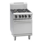 Waldorf RN8410G 600mm Gas 4 Burner Cooktop on Static Oven (NAT Gas)