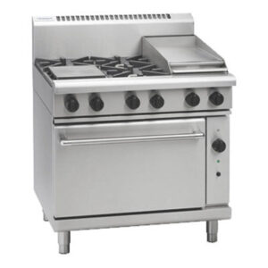 Waldorf RN8613GC Gas Combination 4 Burner and Griddle on Convection Oven (LPG Gas)