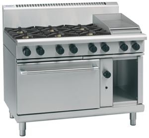 Waldorf RN8813G Gas Combination 6 Burner and Griddle Static Oven (LPG Gas)