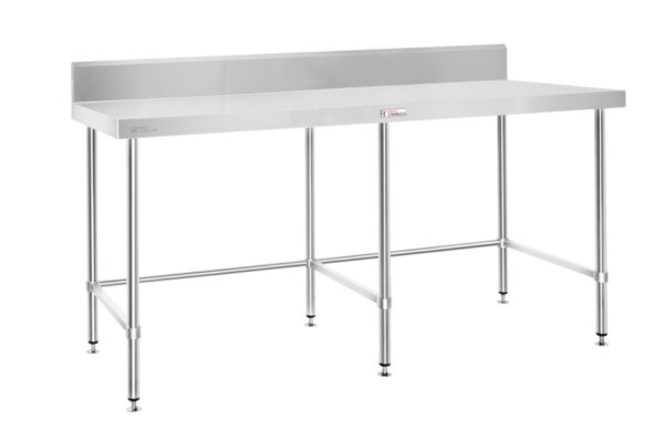 Simply Stainless SS02.6.1800LB 1800x600mm Wall Bench with Leg Brace