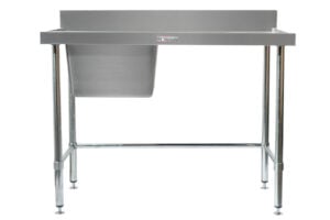 Simply Stainless SS05.6.1200.L.LB 1200x600mm Sink Bench Left Hand Side Bowl with Leg Brace
