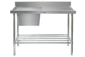 Simply Stainless SS05.6.1200.L  1200x600mm Sink Bench Left Hand Side Bowl