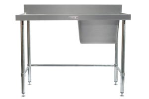 Simply Stainless SS05.6.1200.R.LB 1200x600mm Sink Bench Right Hand Side Bowl with Leg Brace