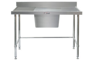 Simply Stainless SS05.6.1800.C.LB 1800x600mm Sink Bench Centre Bowl with Leg Brace