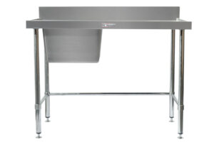 Simply Stainless SS05.6.1800.L.LB 1800x600mm Sink Bench Left Hand Side Bowl with Leg Brace