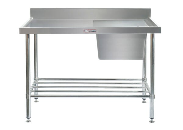 Simply Stainless SS05.6.1800.R 1800x600mm Sink Bench Right Hand Side Bowl