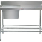 Simply Stainless SS05.6.2100.L 2100x600mm Sink Bench Left Hand Side Bowl