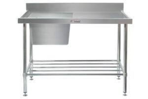 Simply Stainless SS05.6.2100.L 2100x600mm Sink Bench Left Hand Side Bowl
