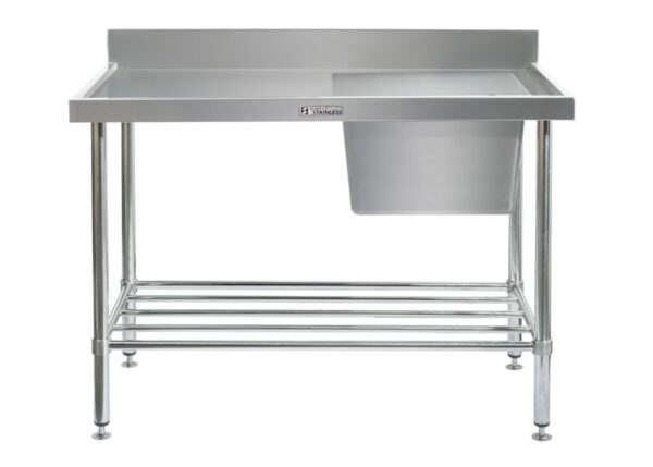 Simply Stainless SS05.6.2100.R 2100x600mm Sink Bench Right Hand Side Bowl