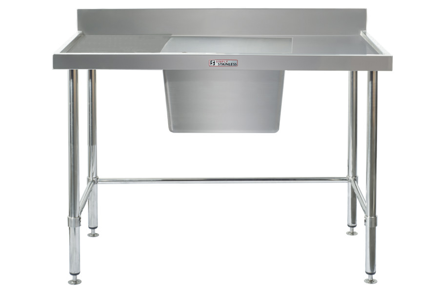 Simply Stainless SS05.7.1500.C.LB 1500x700mm Sink Bench Centre Bowl with Leg Brace Simply Stainless SS05.7.1500.C.LB  1500x700mm Sink Bench Centre Bowl with Leg Brace