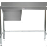 Simply Stainless SS05.7.1500.L.LB 1500x700mm Sink Bench Left Hand Side Bowl with Leg Brace