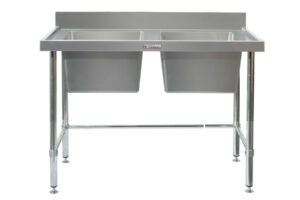 Simply Stainless SS06.7.1200LB 1200x700mm Double Sink Bench with Leg Brace