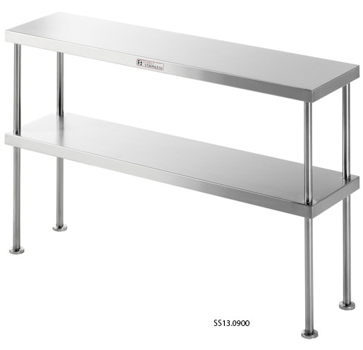 Simply Stainless SS13.1500 1500x300mm Double Bench Mounted Over Shelf Simply Stainless SS13.1500 1500x300mm Double Bench Mounted Over Shelf