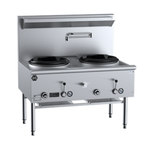 B&S UFWWD-2-DD-LPG Double Hole Waterless Wok -2x Duckbill Burner