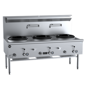 B&S UFWWD-3-DDD-NG Triple Hole Waterless Wok -3x Duckbill Burner