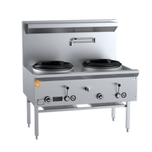 B&S UFWWK-2-D-NG Double Hole Waterless Wok -2x Duckbill Burner
