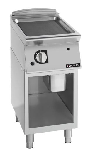 Giorik FLG72GFT 400mm Gas Smooth Mild Steel Plate Frytop/Griddle on Open Base (NAT Gas)
