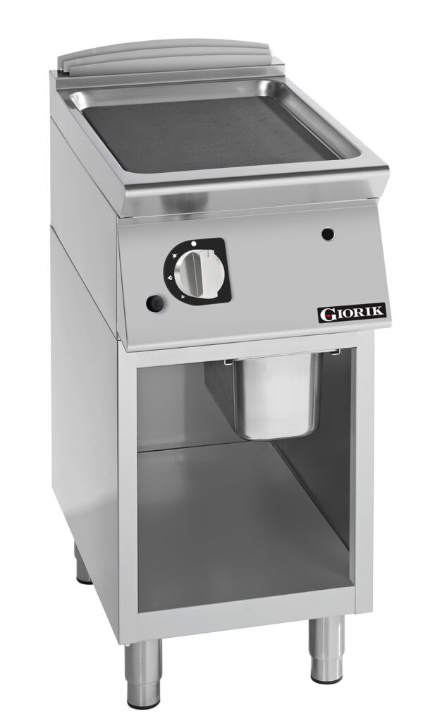 Giorik FLG72GFT 400mm Gas Smooth Mild Steel Plate Frytop/Griddle on Open Base (NAT Gas)