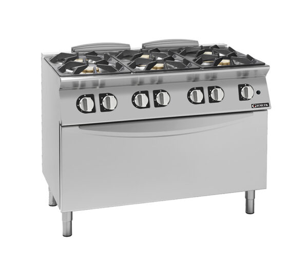 Giorik CG760HT 6 Burner Gas Boiling Top with Maxi Gas Oven (NAT Gas)