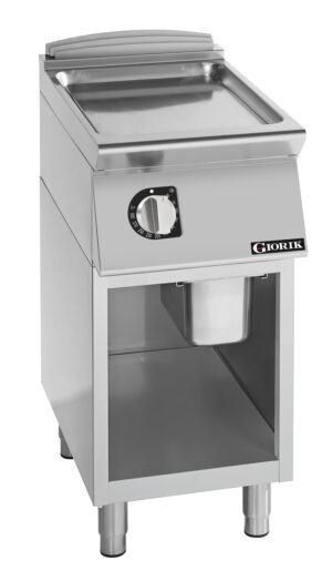 Giorik FLE72GCRXT 400mm Electric Smooth Satin Chrome Plate Frytop/Griddle on Open Base