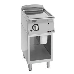 Giorik FLE741GCRXT 800mm Electric Smooth Satin Chrome Plate Frytop/Griddle on Open Base
