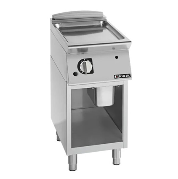 Giorik FLE741GCRXT 800mm Electric Smooth Satin Chrome Plate Frytop/Griddle on Open Base