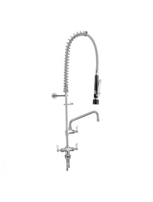 3 Monkeez T-3M53058 Dual Hob Mount Pre Rinse Spray with 12" Pot Filler